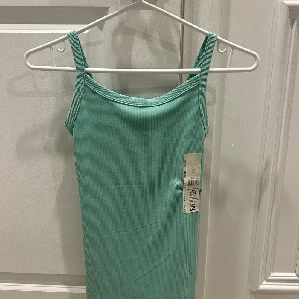 Mint Green & White Women's Tank Tops
